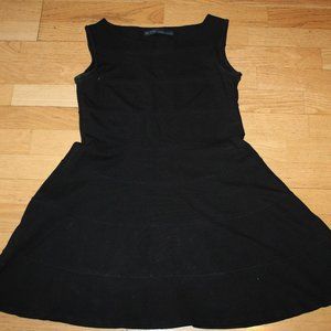 ZARA BASIC BLACK STRETCH SLEEVELESS DRESS L